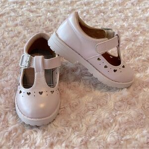 Girls Light Pink T-Strap Mary Jane Shoes